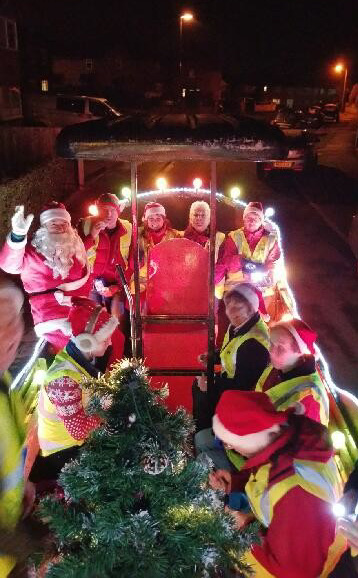 Santa and his many elves