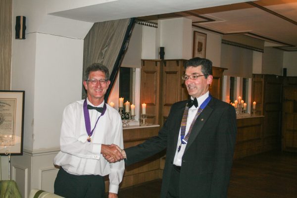 Our new President Lion Ian (right) and 1st Vice President Lion Mike (left)